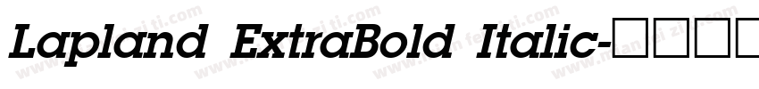 Lapland ExtraBold Italic字体转换